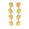 Rack Plating Brass Dangle Stud Earrings EJEW-B062-29G-1