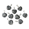 Natural Larvikite Pendants X-G-Q371-14-4