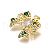 Brass Micro Pave Cubic Zirconia Pendants KK-K401-19G-3