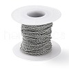 Tarnish Resistant 304 Stainless Steel Rope Chains CHS-G027-08A-P-3