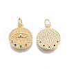 Brass Pave Cubic Zirconia Pendants KK-N231-348C-01-1