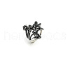Zinc Alloy Rhinestone Finger Rings for Women UG4795-6-3