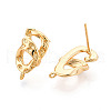 Brass Stud Earring Findings KK-N263-17G-2