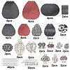 SUNNYCLUE DIY PU Leather Dangle Earring Making Kits DIY-SC0001-35-2