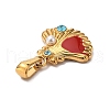 304 Stainless Steel Rhinestone Pendants STAS-P395-01E-G-2