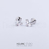 Stainless Steel Micro Pave Clear Cubic Zirconia Cartilage Earrings for Women Men WG126FA-17-1