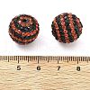 Halloween Theme Stripe Pattern Polymer Clay Rhinestone Beads CLAY-NH0001-01B-3