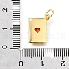 Brass Micro Pave Cubic Zirconia Pendants KK-V007-005G-04-3