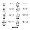 Yilisi 315Pcs 8 Style Teardrop-Shaped Cubic Zirconia Cabochons ZIRC-YS0001-02-6