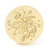 Golden Tone Round Wax Seal Brass Stamp Heads AJEW-Z034-01G-05-2