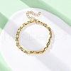 304 Stainless Steel Link Chain Bracelets for Women BJEW-C076-04G-2