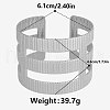 Elegant 304 Stainless Steel Cuff Bangles for Women RI2823-1-2