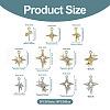 18Pcs 9 Style Brass Micro Pave Clear Cubic Zirconia Pendants KK-TA0001-10-11