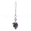 Grape Natural Amethyst Pendant Decorations HJEW-JM02161-1