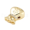Rack Plating Brass Micro Pave Cubic Zirconia Beadss KK-B097-06G-2