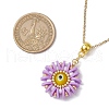 Glass Seed Beads & Polymer Clay & Evil Eye Lampwork Pendant Necklaces NJEW-MZ00101-04-3