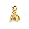 Brass Rhinestone Fruits Pendant Decoration HJEW-P020-01G-G-1