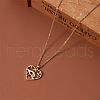 Mom Daughter Hand in Hand Family Heart Alloy Pendant Necklaces FS-WG2DA38-04-2