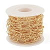 Brass Textured Oval Link Chains CHC-M025-26A-G-3