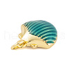 Rack Plating Brass Enamel Pendants KK-P269-09G-3