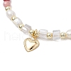Natural Round Amethyst Beads Braided Beads Bracelets for Women BJEW-JB11658-03-3