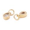 Brass Micro Pave Cubic Zirconia Charms ZIRC-E145-76G-2