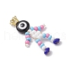 Baking Paint Glass Seed Beaded Human Pendants PALLOY-MZ00653-3