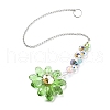 Glass Flower Hanging Suncatchers HJEW-C009-01B-2