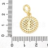Brass Clear Cubic Zirconia European Dangle Pendants KK-D325-28G-07-3