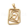 Golden Plated 304 Stainless Steel Pendants STAS-L272-004G-01-1