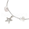Natural Fluorite Chip Bead Chain Anklets AJEW-AN00671-5