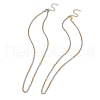 2Pcs 2 Colors Two Tone 304 Stainless Steel Textured Cable Chain Necklaces NJEW-JN05242-2