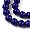 Opaque Solid Color Glass Beads Strands X-GLAA-T032-P8mm-03-2