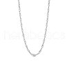 SHEGRACE Rhodium Plated 925 Sterling Silver Chain Necklaces JN737A-1