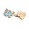 Light Gold Plated Alloy Enamel Pendants FIND-Q100-04KCG-3
