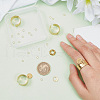 DELORIGIN DIY Flat Round Charms Cuff Ring Making Kit DIY-DR0001-22G-5