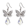 3 Pairs 3 Size Filigree 3D Butterfly Brass Dangle Earrings EJEW-JE05677-4