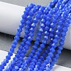 Opaque Solid Color Imitation Jade Glass Beads Strands EGLA-A039-P4mm-D11-4