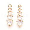 Brass Micro Pave Cubic Zirconia Pendants KK-N261-118B-G-1