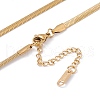 2Pcs 2 Style Ion Plating(IP) 304 Stainless Steel Column Pendant Necklaces Set NJEW-G090-03G-6