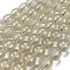 Frosted Transparent Glass Bead Strands GLAA-P065-8mm-01-2