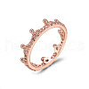 Crown Brass Micro Pave Clear Cubic Zirconia Finger Rings for Women FS-WG9962F-03-2