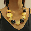 Bohemian Resin Nuggets Beaded Chunky Necklaces for Women FS-WGA6DA1-03-1
