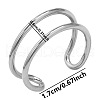 Stainless Steel Adjustable Cuff Rings for Women AY9987-1-1