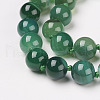 Natural Dyed Agate Beads Necklaces NJEW-F139-6mm-17-2