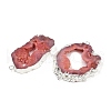 Dyed Natural Druzy Agate links G-R012-05S-03-2