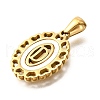 Golden 304 Stainless Steel Pendants STAS-K300-02G-D-2