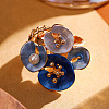 Zinc Alloy & Enamel & Imitation Pearl Finger Rings for Women FS-WG387E6-01-2