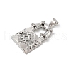 Brass Micro Pave Cubic Zirconia Pendants KK-U047-13P-2