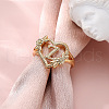 Heart with Flower Hollow Out Brass Finger Rings FS-WG99C3E-26-1
